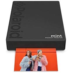 Zink Polaroid Mint Pocket Printer W/ Zink Zero Ink Technology & Built-In Bluetooth for Android & iOS Devices - Black