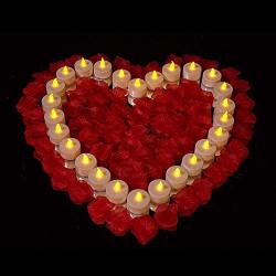 Battery Operated Tea Lights Candles: 24 Pack Realistic and Bright Flickering Holiday Gift Flameless LED Electric Candles for Seasonal & Festival Party Home Decoration Warm White (Warm Yellow)