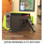 Mumba Dockable Case for Nintendo Switch, [Blade Series] TPU Grip Protective Cover Case Compatible with Nintendo Switch Console and Joy-Con Controller (Green)