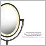 Conair Reflections Double-Sided Lighted Vanity Makeup Mirror, 1x/7x magnification, Oiled Bronze
