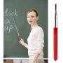 Telescopic Teachers Pointer,Teaching Pointer,Hand Pointer Extendable Telescopic Retractable Pointer Handheld Presenter Classroom Whiteboard Pointer, Extends to 39'' (red)