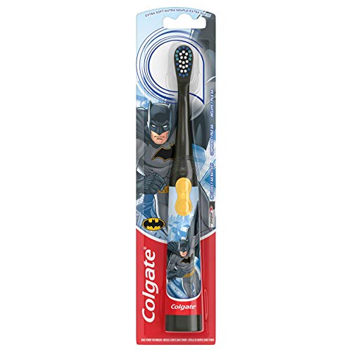 Colgate, Kids Batman Extra Soft Bristles, 1 Battery Powered Toothbrush, 1 Count