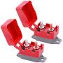 Tnisesm 2 Pcs 10A Automatic Reset Circuit Breaker 125/250VAC 50VDC with Cover for Automotive Marine