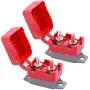 Tnisesm 2 Pcs 10A Automatic Reset Circuit Breaker 125/250VAC 50VDC with Cover for Automotive Marine