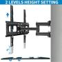 Full Motion TV Mount with Height Setting FOZIMOA TV Wall Mount for Most 32-65 inch LED LCD Plasma Flat Screen Articulating Swivel Tilt Extension TV Bracket up to 121lbs Loading Max VESA 400x400mm
