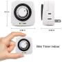BN-LINK Indoor 24-Hour Mechanical Timer Outlet, 2 Prong, 2-Pack