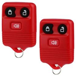 Key Fob fits 1998-2016 Ford Lincoln Mercury Mazda Keyless Entry Remote (Red), Set of 2