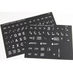 Braille and White on Black Large Print English Letters Overlays, Stickers, Labels for Computer Keyboard for the Blind & Visually Impaired (Windows PC)