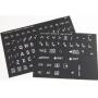 Braille and White on Black Large Print English Letters Overlays, Stickers, Labels for Computer Keyboard for the Blind & Visually Impaired (Windows PC)