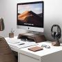 Oakywood Wooden Monitor Stand - Ergonomic iMac Computer Riser - Home Office Desk Accessories {Walnut}