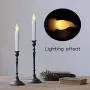 LED Taper Candles, Flameless Battery Operated Candle, Realistic Flickering Dripping Electric Taper Candles, Warm White Bulb, Pack of 6