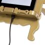 Wooden Bookholder Recipe Book Phone Holder eReader iPad Tablet Stand Rest Gift Idea (Gold (Throne))