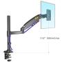 NB North Bayou Monitor Arm Monitor Stand Monitor Desk Mount Height Adjustable VESA Bracket for 17 to 27 Inch Computer Screen - Holds up to 19.8lbs with C Clamp Bolt-Through Grommet Base H80-B