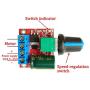 CHENBO 3pcs 5A DC Motor Speed Controller Module Adjustable Speed Regulator Control Governor Switch with LED Dimmer,90W