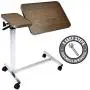 Vaunn Medical Adjustable Tilt Overbed Bedside Table with Wheels for Hospital and Home Use