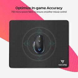 VicTsing Big Mouse Pad with Double Stitched Edge, 【Upgraded Version】14.6×11.8 inches Superfine Textured Mouse Mat, Nonslip Natural Rubber Base Mouse pad for Gaming Computer & Laptop & PC, Black