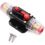 40A Audio Inline Circuit Breaker Reset Fuse Holder 12V-24V DC with Manual Reset and Installation Screws for Car Audio, Stereo Switch and Solar Inverter System