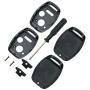 Olivine Auto 3 Buttons Key Fob Casing for Honda Civic CR-V Fit Accord Crosstour Odyssey CR-Z Keyless Entry Remote Key Shell (Only Key Shell Without Blade)(3Button-2PCS)