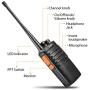 Seodon Walkie Talkies for Adults Long Range with One Extra Battery for Each Radio Rechargeable Walkie Talkie Two Way Radios with Earpiece/Headsets(2 Pack)