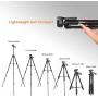 Lightweight Tripod 55-Inch, Aluminum Travel/Camera/Phone Tripod with Carry Bag, Maximum Load Capacity 6.6 LB, 1/4'' Mounting Screw for Phone, Camera, Traveling, Laser Measure, Laser Level