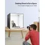 ESDDI Photo Studio Light Box 24''/60cm Adjustable Brightness Portable Folding Hook & Loop Professional Booth Table Top Photography Lighting Kit 156 led Lights 4 Colors Backdrops