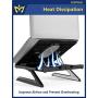 Laptop Stand, Adjustable Laptop Stand Riser, Foldable Desktop Notebook Holder Mount, Adjustable Eye-Level Ergonomic Design, Portable Laptop Riser for Computer PC Tablet Phone, Multi-Angle EURPMASK
