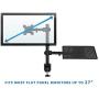 Mount-It! Laptop and Monitor Desk Mount | Fully Adjustable Laptop Mount | VESA Monitor Arm Stand | Desk Pole Mount Extension for Monitors and Laptops