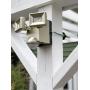 LB1870CH700 Lumen Battery Operated Ultra Bright LED Motion Security, Motion Sensor, Motion Activated Flood Light, Wall or Eave Mount Twin Head includes L-bracket for easy mounting Champaign finish