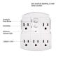 Tower Manufacturing 30440003 Auto-Reset 15 AMP Grounded 3-Prong GFCI 5-Outlet Adapter, White [2 Pack]