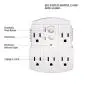 Tower Manufacturing 30440003 Auto-Reset 15 AMP Grounded 3-Prong GFCI 5-Outlet Adapter, White [2 Pack]