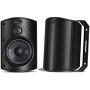 Polk Audio Atrium 6 Outdoor Speakers with Bass Reflex Enclosure (Pair, Black) - All-Weather Durability | Broad Sound Coverage | Speed-Lock Mounting System