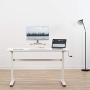 VIVO 15 inch Monitor Riser, Wood and Steel Desktop Stand, Ergonomic Desk and Tabletop Organizer, Light Wood and White, STAND-V000WS