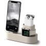 elago 3 in 1 Apple Charging Station Compatible with Apple Watch Series 6/SE/5/4/3/2/1, Apple AirPods 2/1, iPhone 11 and All iPhone Models [Original Cables Required] (Classic White)