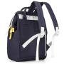 Himawari Laptop Backpack Travel Backpack With USB Charging Port Large Diaper Bag Doctor Bag School Backpack for Women&Men (1881-Navy Blue）