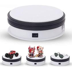 Yuanj Motorized Turntable Display, 360 Degree Electric Rotating Display Turntable for Display Jewelry, Watch, Digital Product, Shampoo, Glass, Bag, Models, Diecast, Jewelry and Collectibles