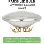 LED PAR36 Light Bulb 15W 5000K Daylight, PAR36 LED Landscape Bulb 2000LM 100W Halogen Equivalent PAR36 12V with Lenses, High Concentration Spot Light for Landscape Lighting, Off-Road Vehicle Lighting