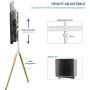 VIVO White Artistic Easel 45 to 65 inch LED LCD Screen, Studio TV Display Stand, Adjustable TV Mount with Swivel and Tripod Base STAND-TV65AW