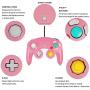 Gamecube Controller, Classic Wired Controller for Wii Nintendo Gamecube (Pink)