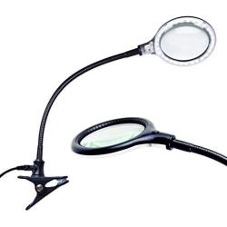 Brightech LightView Flex Magnifier with Bright LED Light & Sturdy Clamp - Magnifying Glass Lamp for Comfort & Ease of Use - Enjoy Reading, Crafts, Painting, Sewing, Jigsaw Puzzles, Cross Stitch