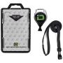 ID Stronghold Secure Badge Holder Duolite - RFID Blocking 2 Card ID Badge Holder with Lanyard and Retractable Reel - PIV, CAC and Work Cards - Heavy Duty Plastic Badge Protector - FIPS 201 Approved