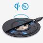 LETSCOM Wireless Charger, Qi-Certified 15W Fast Wireless Charging Pad with QC3.0 AC Adapter,Compatible with iPhone 12/12 Pro/11/11 Pro/XR/XS/X/8/8+/Airpods, Galaxy Note 10/Note 10+/S10/S10+/S9/S8
