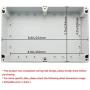LeMotech ABS Plastic Junction Box Dustproof Waterproof IP65 Electrical Enclosure Box Universal Project Enclosure Grey with PC Transparent Clear Cover 9 x 5.9 x 3.4 inch(230 x 150 x 87 mm)