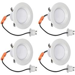 LB13110 (4-Pack) 3-Inch LED Downlight Retrofit, GU10 Base, 8-Watt (50W) Soft White 3000K, LED Retrofit Recessed Lighting Fixture, 560 Lumens, Dimmable, ETL-Listed