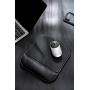 Office Leather Mouse Pad Wrist Rest and Non-Slip Design, Business Style PU High Grade Gaming Mouse Mat for Students, Workers, Computer, Laptop, Home, Office & Travel-Black Square Gaming Pad.