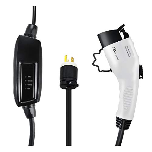 Lectron 240V 16 Amp Level 2 EV Charger with 21ft Extension Cord J1772 Cable & NEMA 6-20 Plug (UL-Certified)