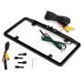 BOYO VISION Ultra-Slim Full-Frame License-Plate Camera with LED Lights and Trajectory Parking Lines (Black), One Size