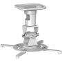 AMER Projector Mount - Universal Ceiling Bracket LCD DLP Tilt 360° Swivel 30lbs (White)