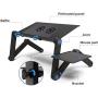 Large Laptop Stand for Bed & Sofa,Portable Laptop Table Stand,Adjustable Portable Laptop Desk with USB Cooling Fans and Mouse Pad