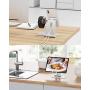 Foldable Apple Watch Stand - OMOTON Portable Aluminum 2 in 1 Charging Stand Holder Dock for Nightstand, Designed for Apple Watch, Compatible with All iPhone and Android Phones, Silver