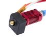 Creality Upgrade Ender 3/3 Pro Assembled Extruder Hotend with Capricorn Bowden PTFE Tubing with Silicone Cover×3, 0.4mm Nozzle×3 and 2 Pair Pneumatic Couplers